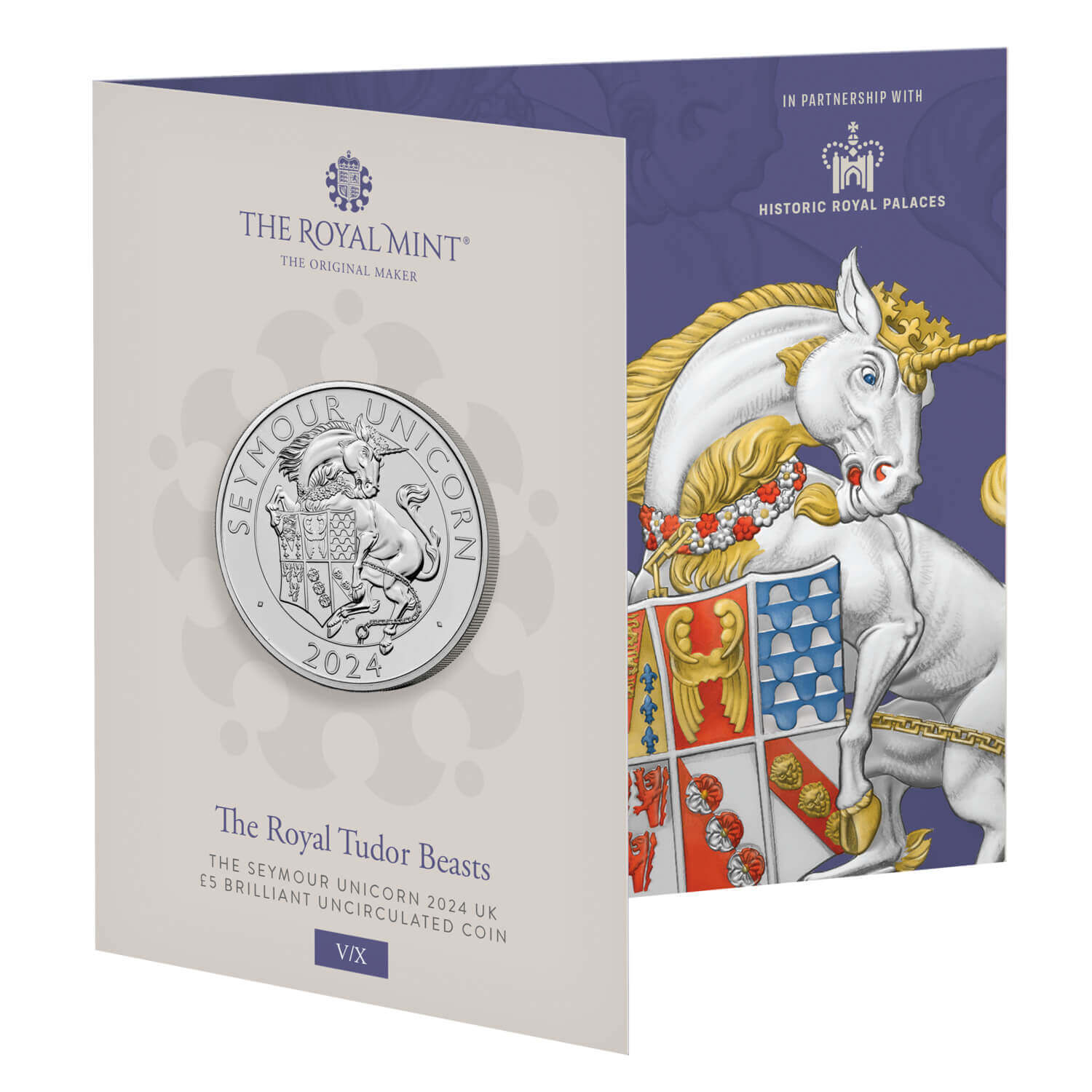 2024 £5 Royal Tudor Beasts The Seymour Unicorn BUNC Coin