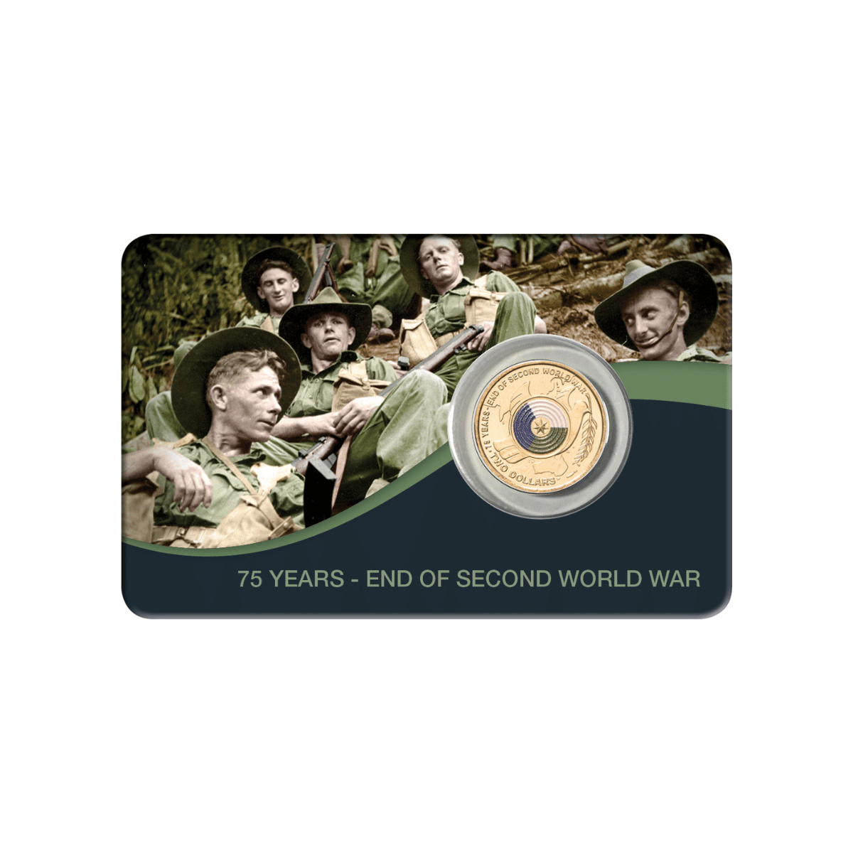 2020 75th Anniversary of the End of WWII UNC Coloured Coin Pack