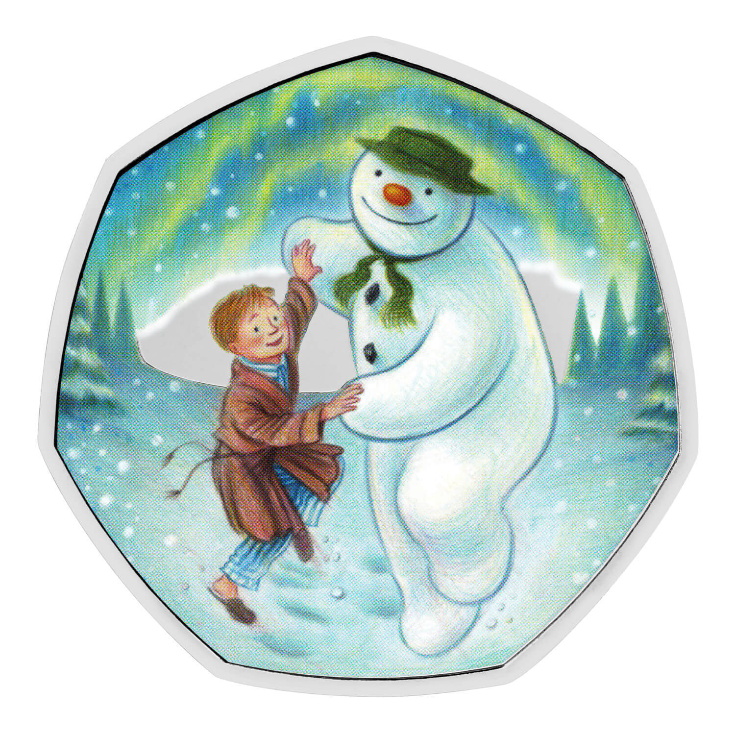 2023 50p The Snowman Coloured BUNC Coin