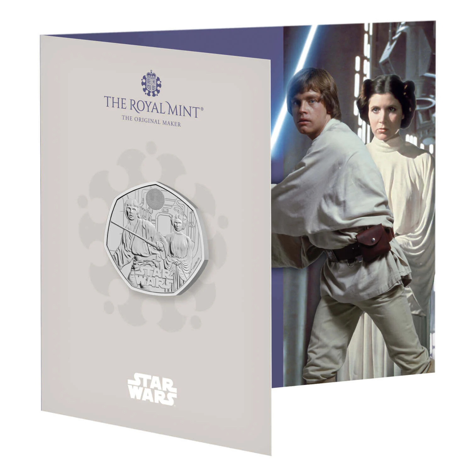 2023 50p Star Wars Luke Skywalker and Princess Leia BUNC Coin