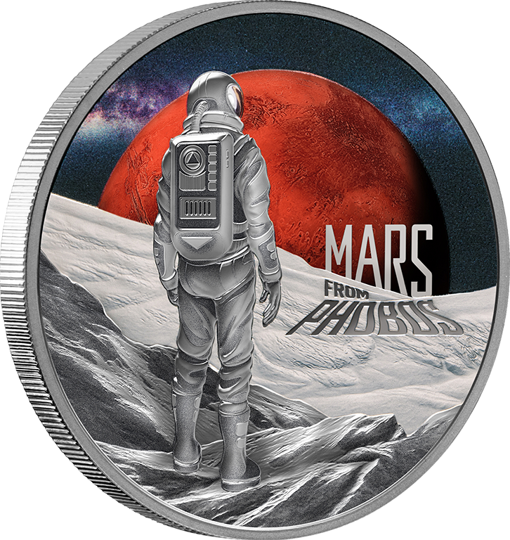 2024 $1 Mars from Phobos Silver Coloured Proof Coin