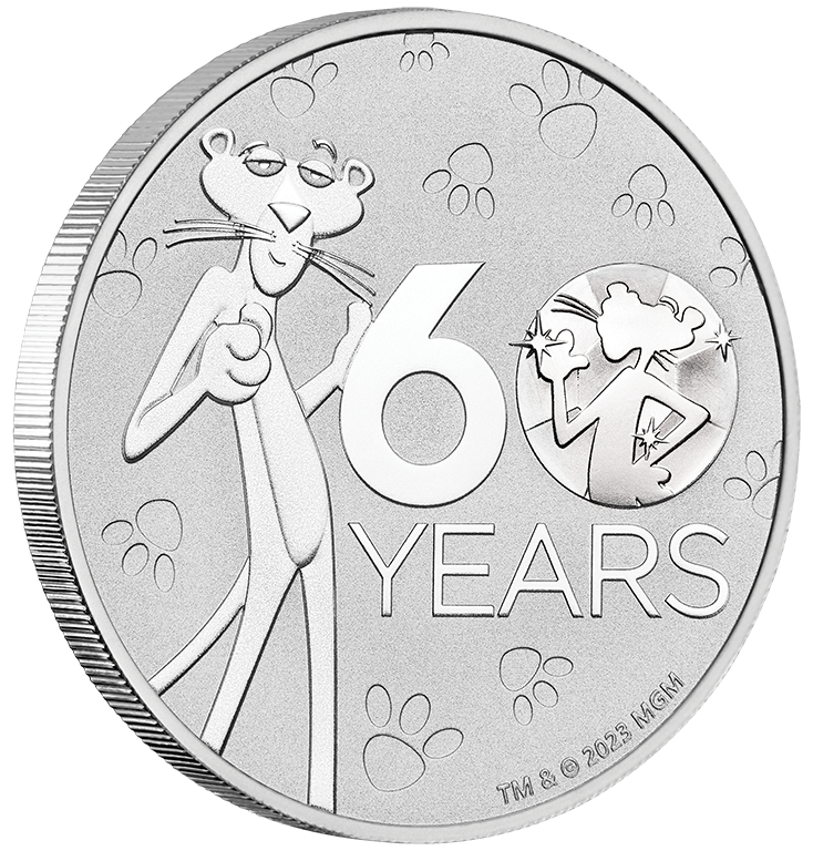 2024 $1 Pink Panther 60th Anniversary 1oz Silver Coin