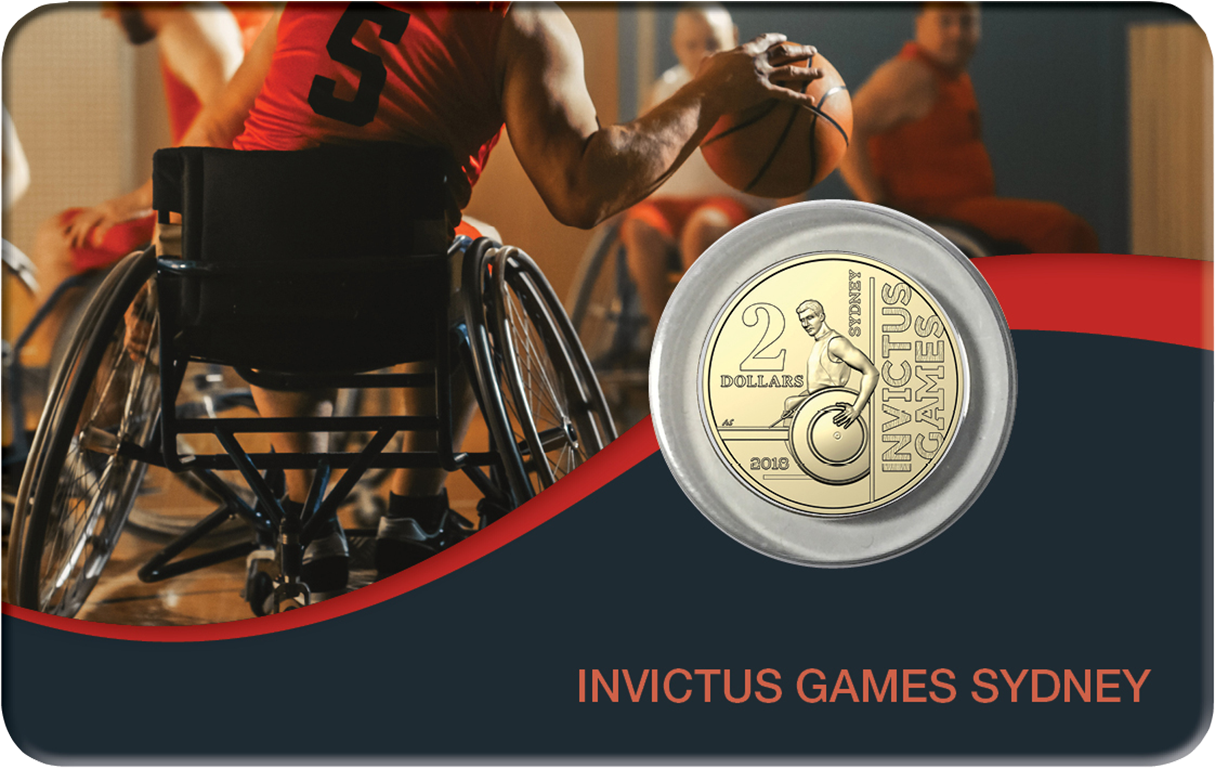 2018 $2 Invictus Games Card Unc Coin New