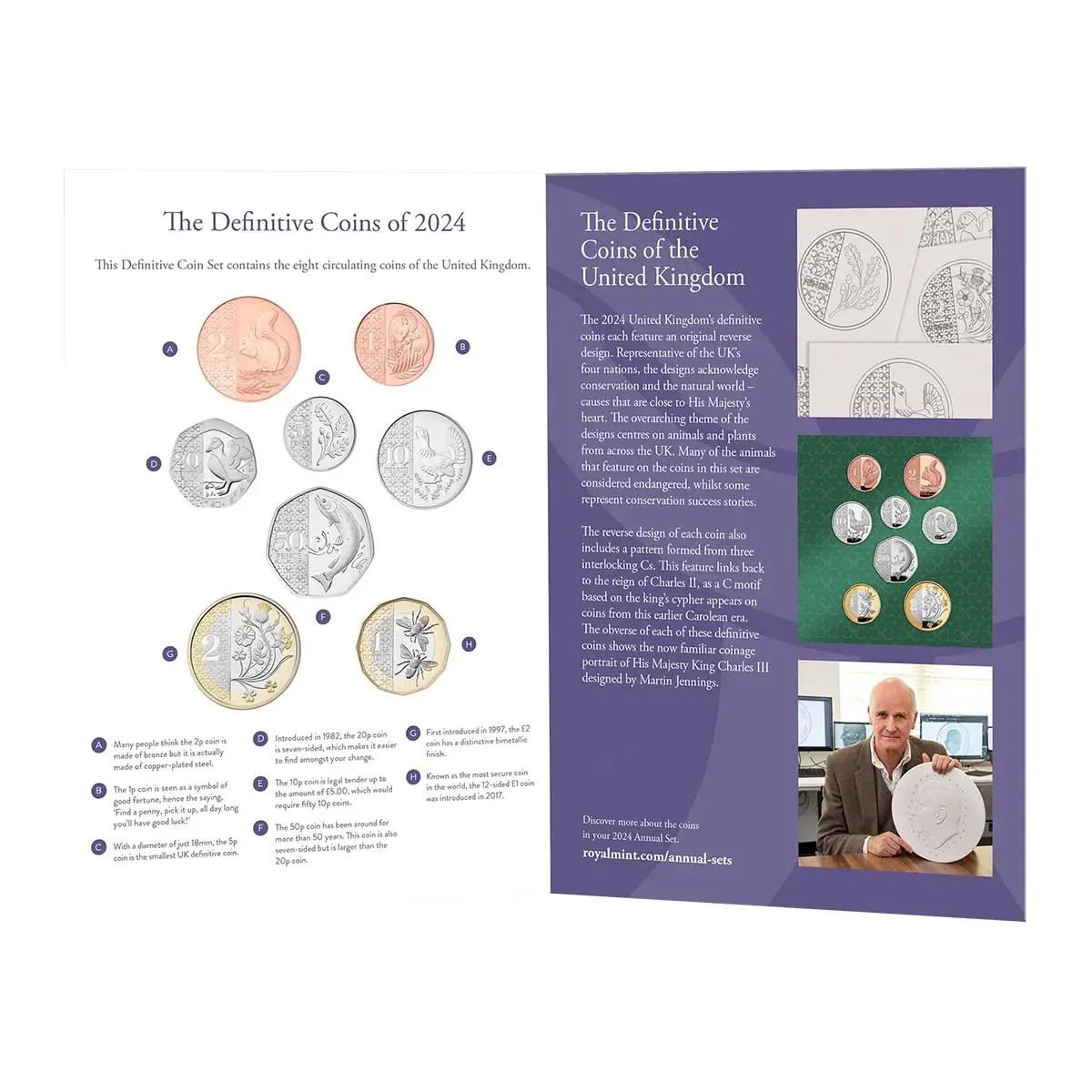 2024 Great Britain 8 Coin Brilliant Uncirculated Definitive Set