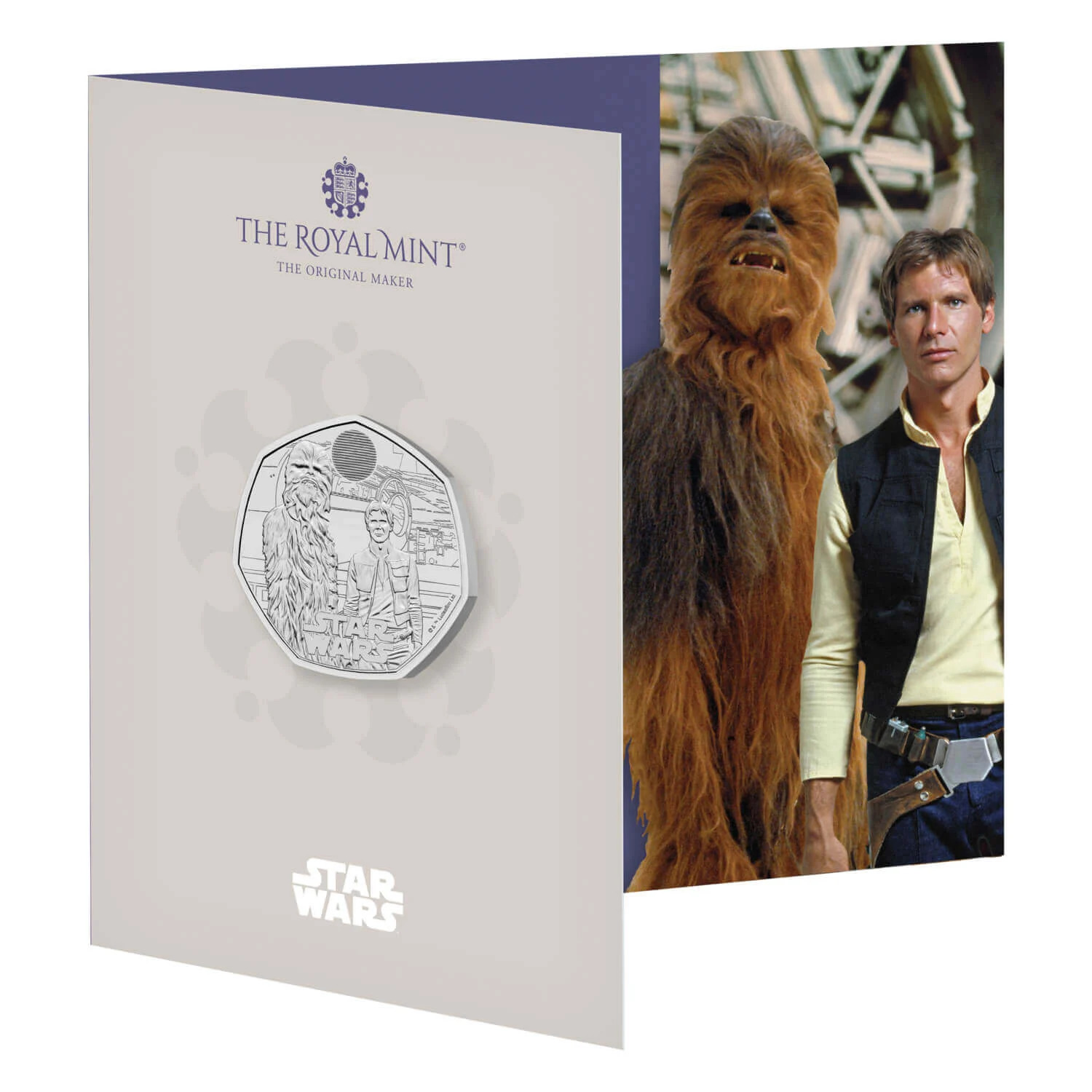 2024 50p Star Wars Han Solo and Chewbacca BUNC Coin