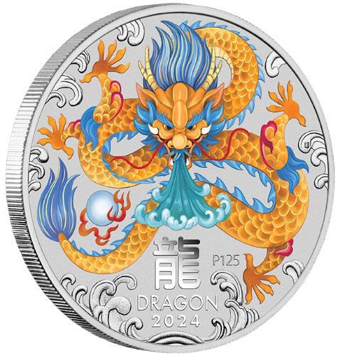 2024 1/4oz Silver Colourded Australian Lunar Dragon ANDA Special Release