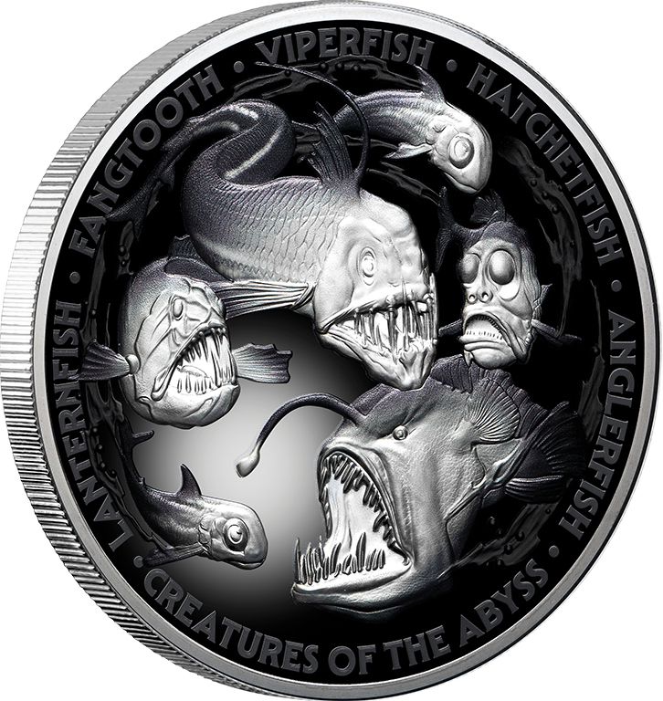 2024 $10 World Money Fair Creatures of the Abyss 5oz Silver Proof