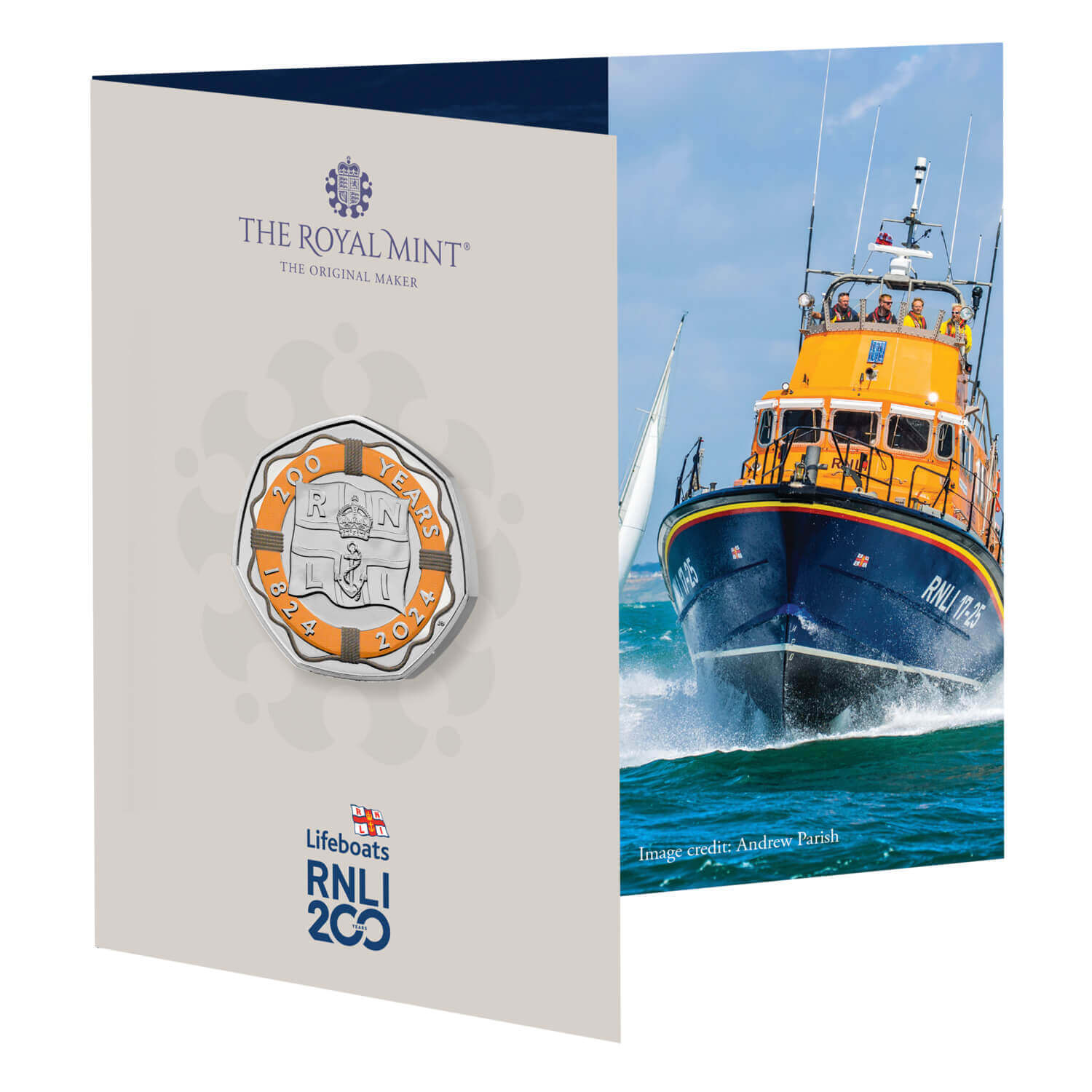 2024 50p 200 Years of the RNLI BUNC Coloured Coin