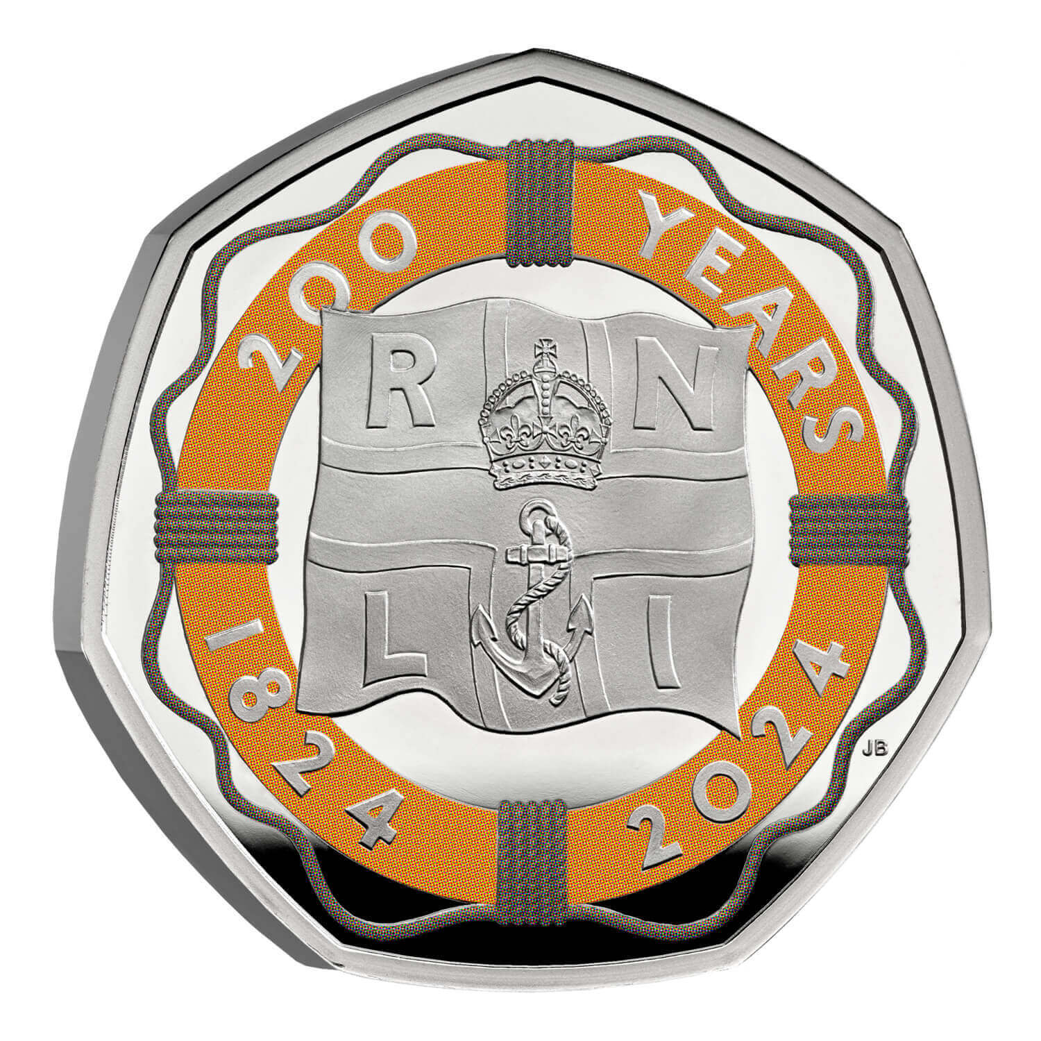 2024 50p 200 Years of the RNLI Silver Proof Coloured Coin