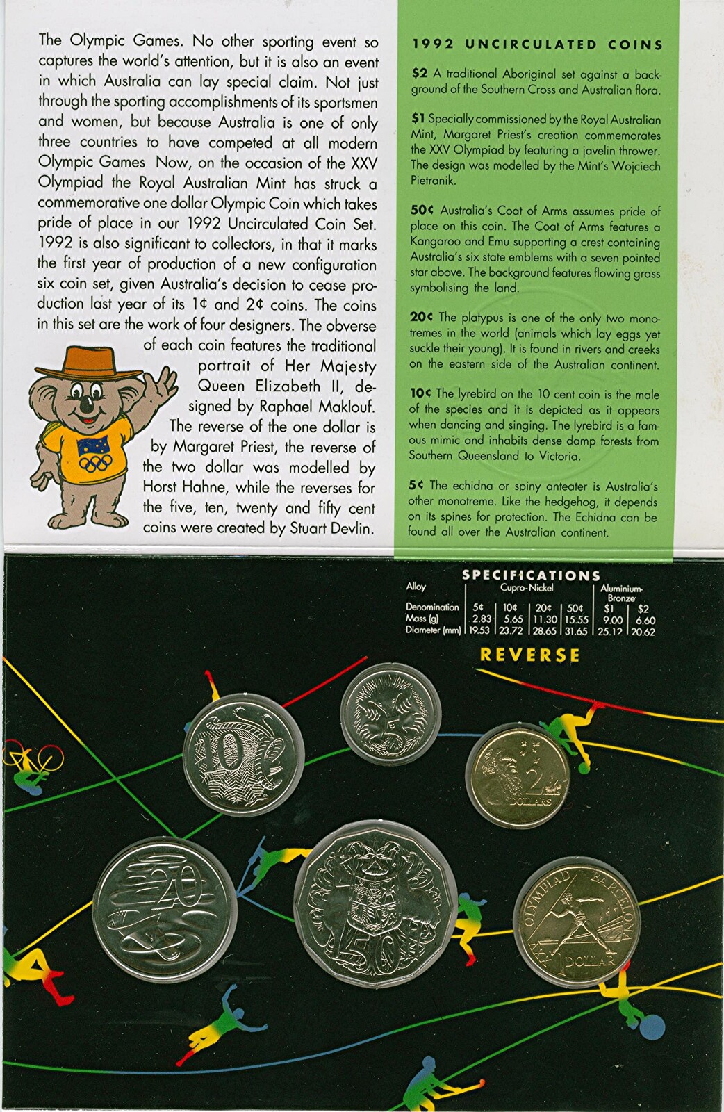 1992 Royal Australian Mint - Mint Set