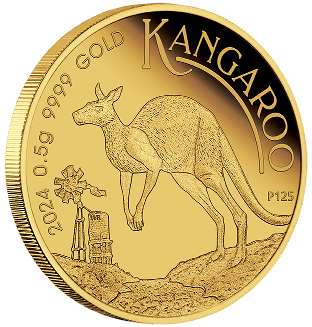 2024 $2 Mini Roo 0.5g Gold Proof Coin