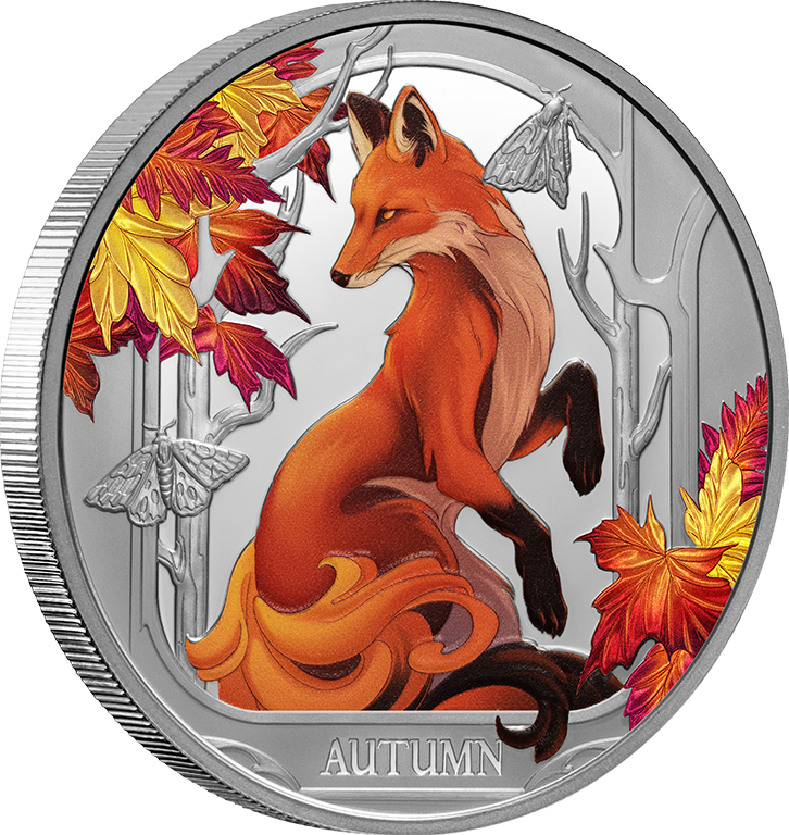2024 $1 Seasons - Autumn 1oz Coloured Silver Proof