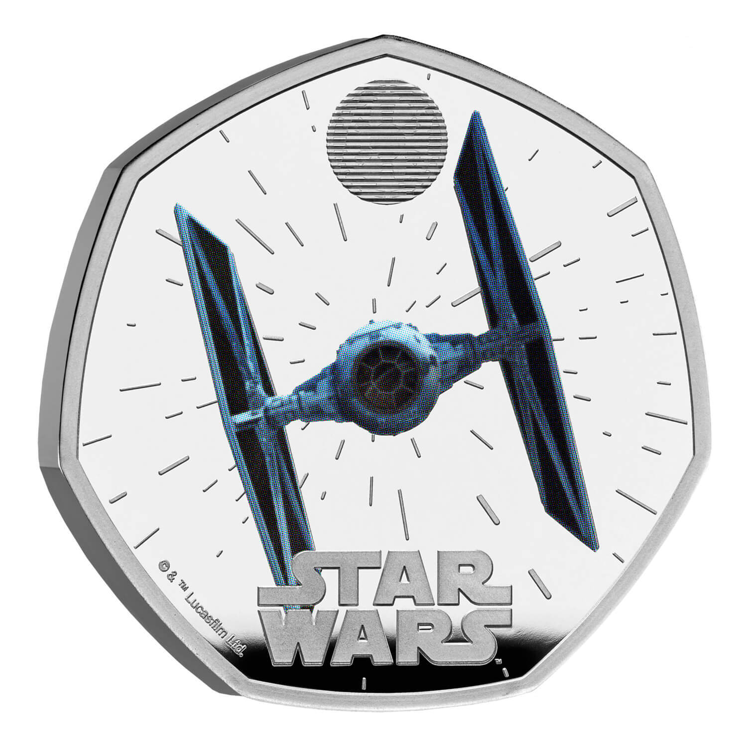 2024 50p Star Wars Tie Fighter Coloured Silver Proof Coin