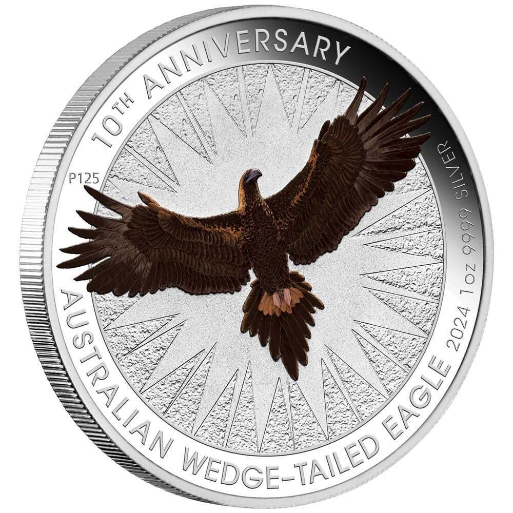 2024 $1 Australian Wedge-Tailed Eagle 1oz Silver Coloured Coin