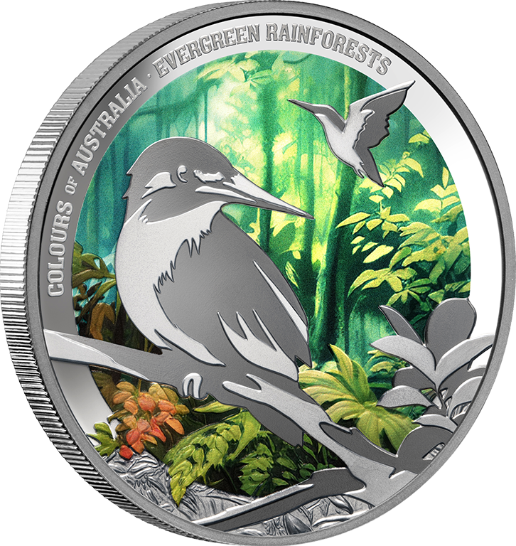 2025 $1 Colours of Australia Evergreen Rainforest 1oz Coloured Silver Proof Coin