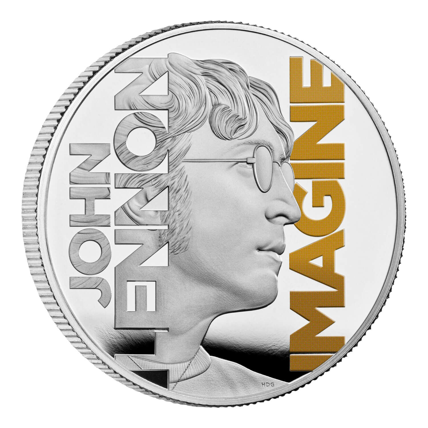 2025 £2 John Lennon Coloured 1oz Silver Proof Coin