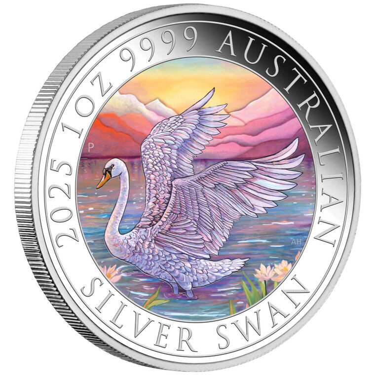 2025 $1 Australian Swan 1oz Coloured Silver Coin