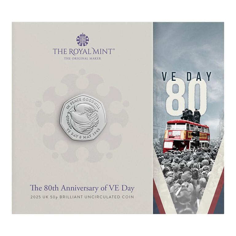 2025 50p 80th Anniversary of VE Day BUNC Coin