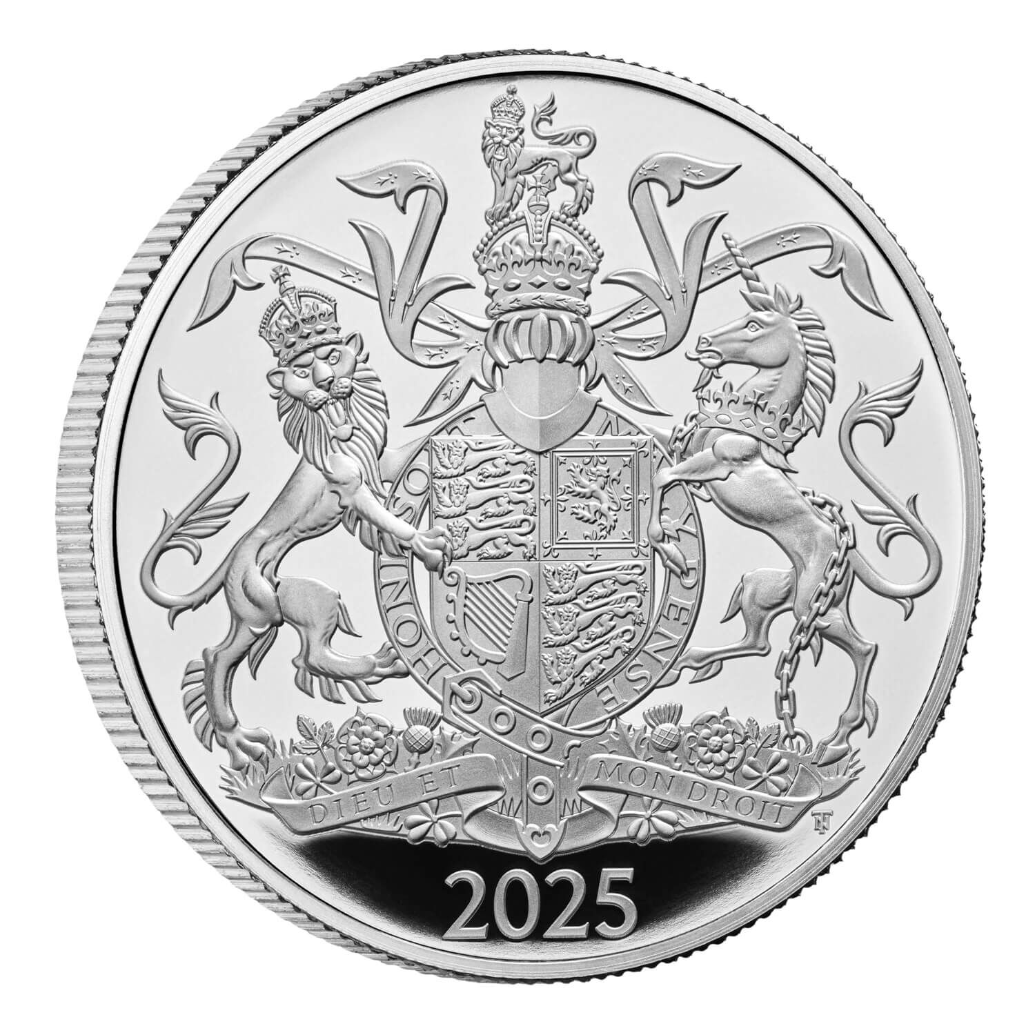 2025 £5 The Coat of Arms of His Majesty King Charles III Silver Proof Coin