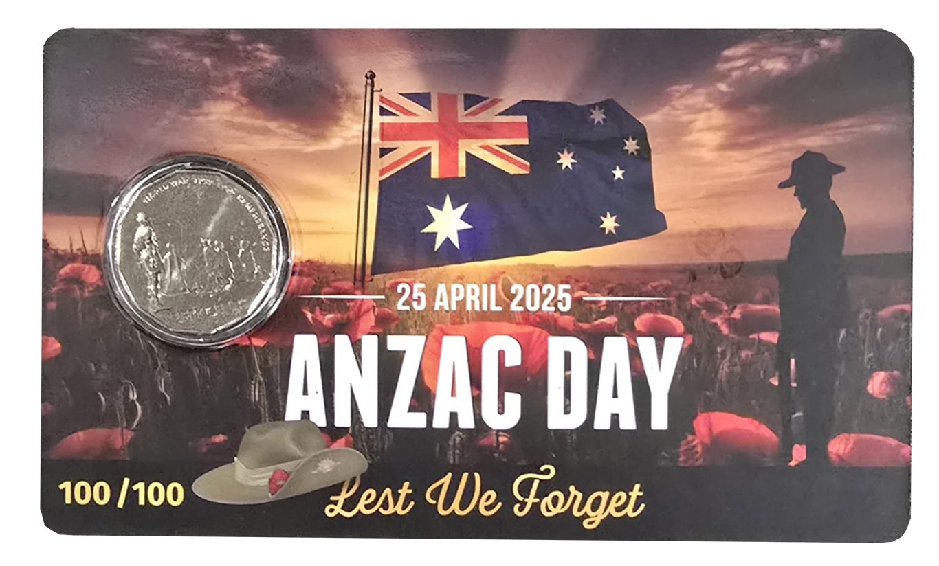2025 50c ANZAC Lest We Forget Card