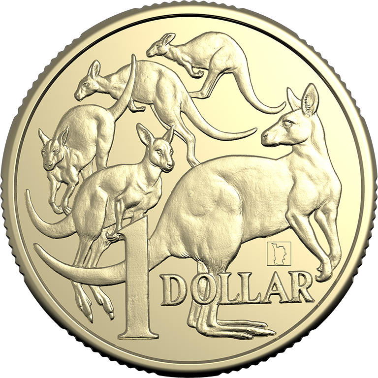 2025 $1 Mob of Roos ANDA Perth Money Expo Perth Map Privy