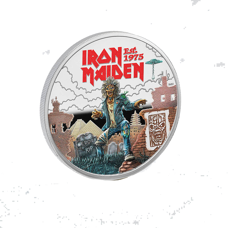 2025 £5 Iron Maiden 1oz Silver Proof Coloured Coin