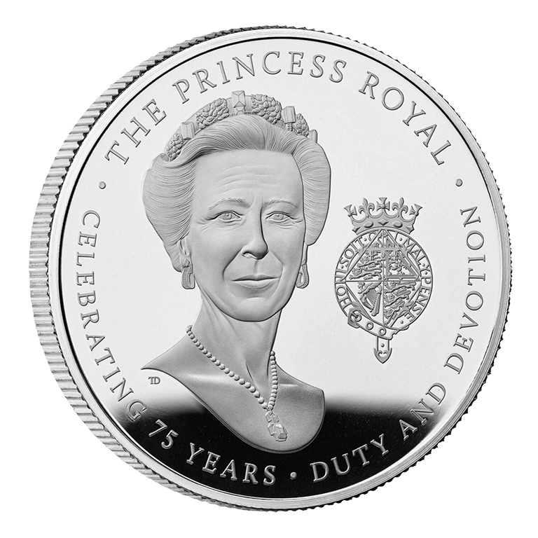 2025 £5 75th Birthday of HRH The Princess Royal Silver Proof Coin