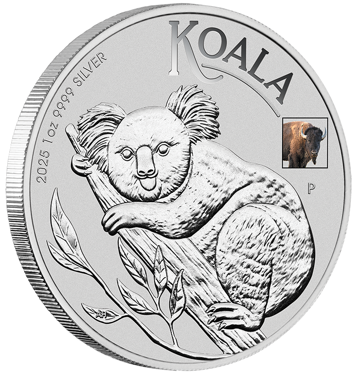 2025 $1 ANA Koala 1oz Silver Coloured Coin with Bison Privy