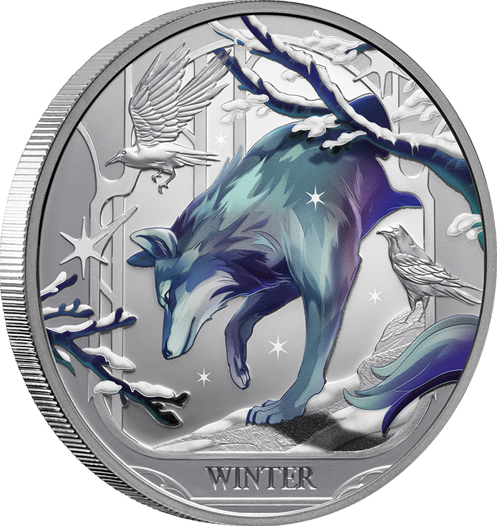2025 $1 Seasons - Winter 1oz Coloured Silver Proof