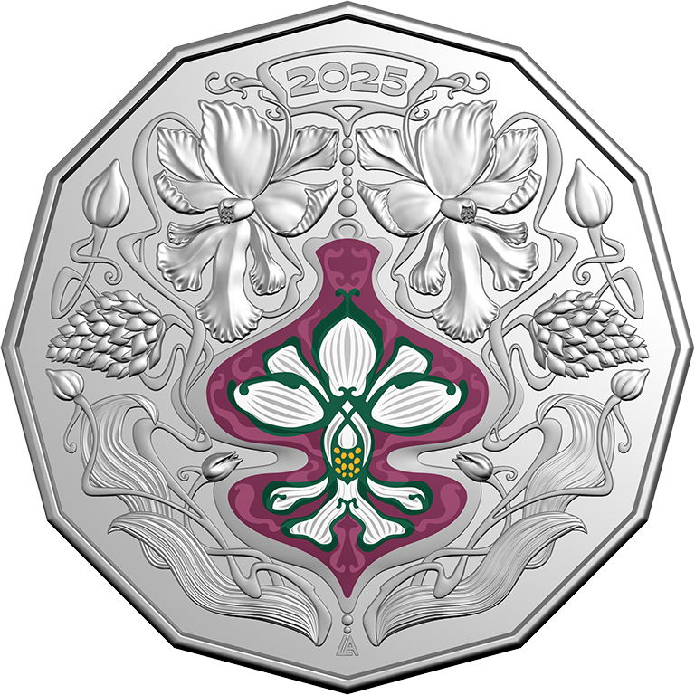 2025 50c Christmas Festive Florals Set of 5 UNC Coins