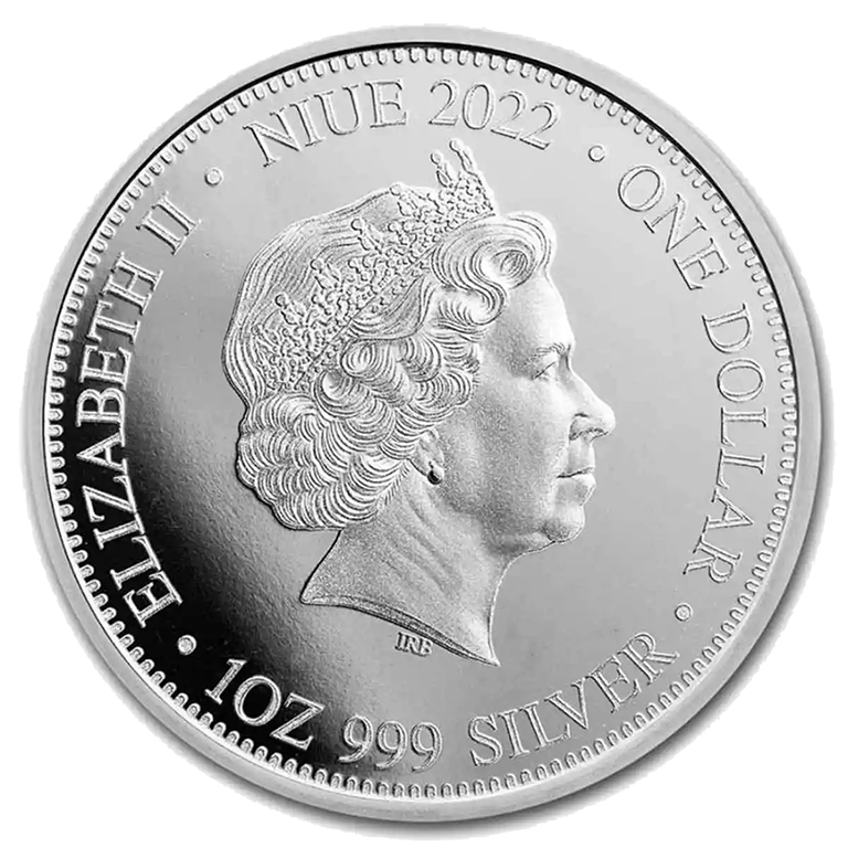 2022 $1 Apex Predators Crocodile & Shark 1oz Silver BUNC Coin