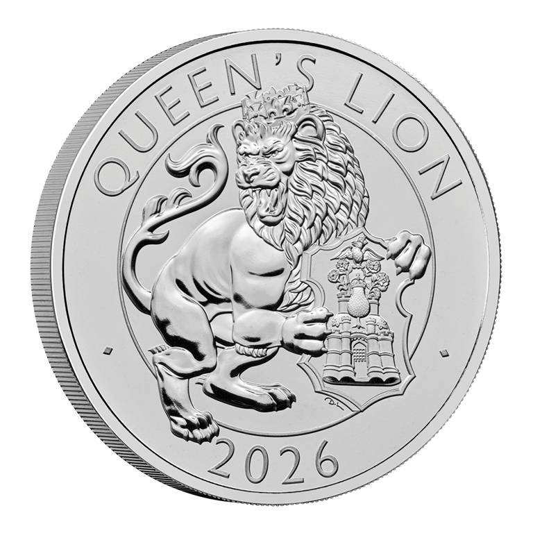 2026 £5 Royal Tudor Beasts - The Queen's Lion BUNC