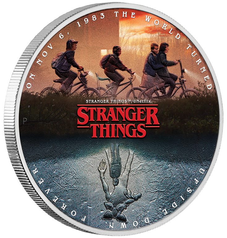 2026 $1 Stranger Things - The Upside Down 1oz Silver Coloured Coin