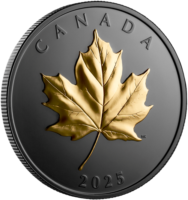 2025 CA$20 Fine Silver Coin - Gilded Elegant Maple Coin