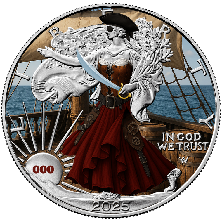 2025 American Silver Eagle 1oz Pirate Edition