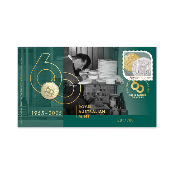 2025 60th Anniversary of The Royal Australian Mint Limited Edition Postal Numismatic Cover (PNC)
