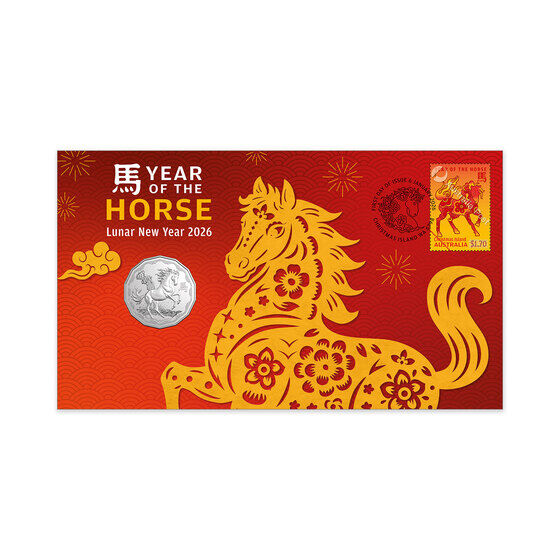 2026 Christmas Island 2026 Lunar New Year – Year of the Horse Postal Numismatic Cover (RAM)