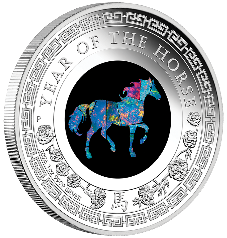 2026 $1 Year of the Horse 1oz Silver Opal Proof