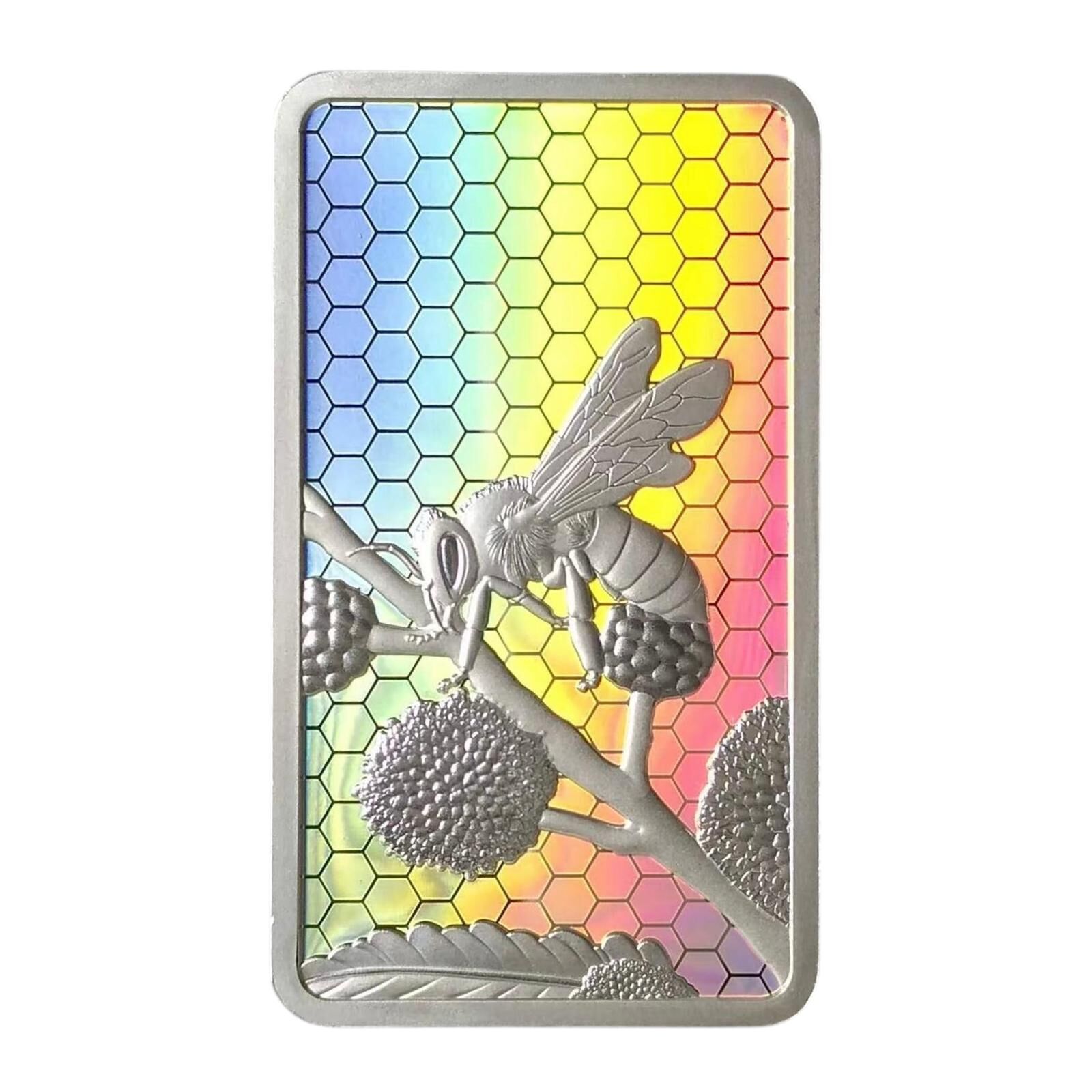 Wings of Wonder - Honey Bee 1oz .999 Fine Silver Hologram Bar
