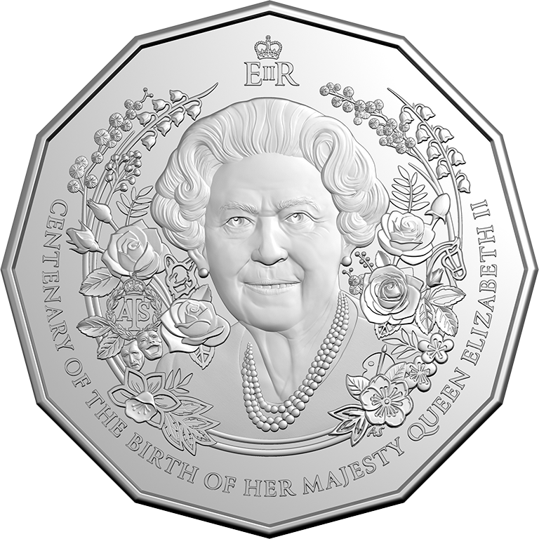 2026 50c Centenary of the Birth of Queen Elizabeth II UNC Coin