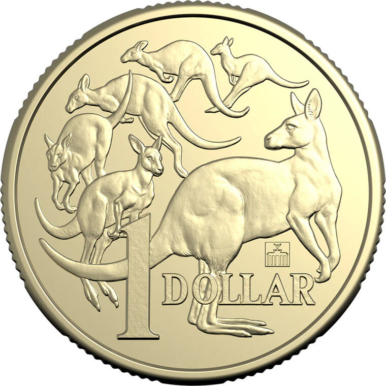 2026 $1 Mob Of Six Roos - World Money Fair Brandenburg Gate Privy Mark Uncirculated Coin