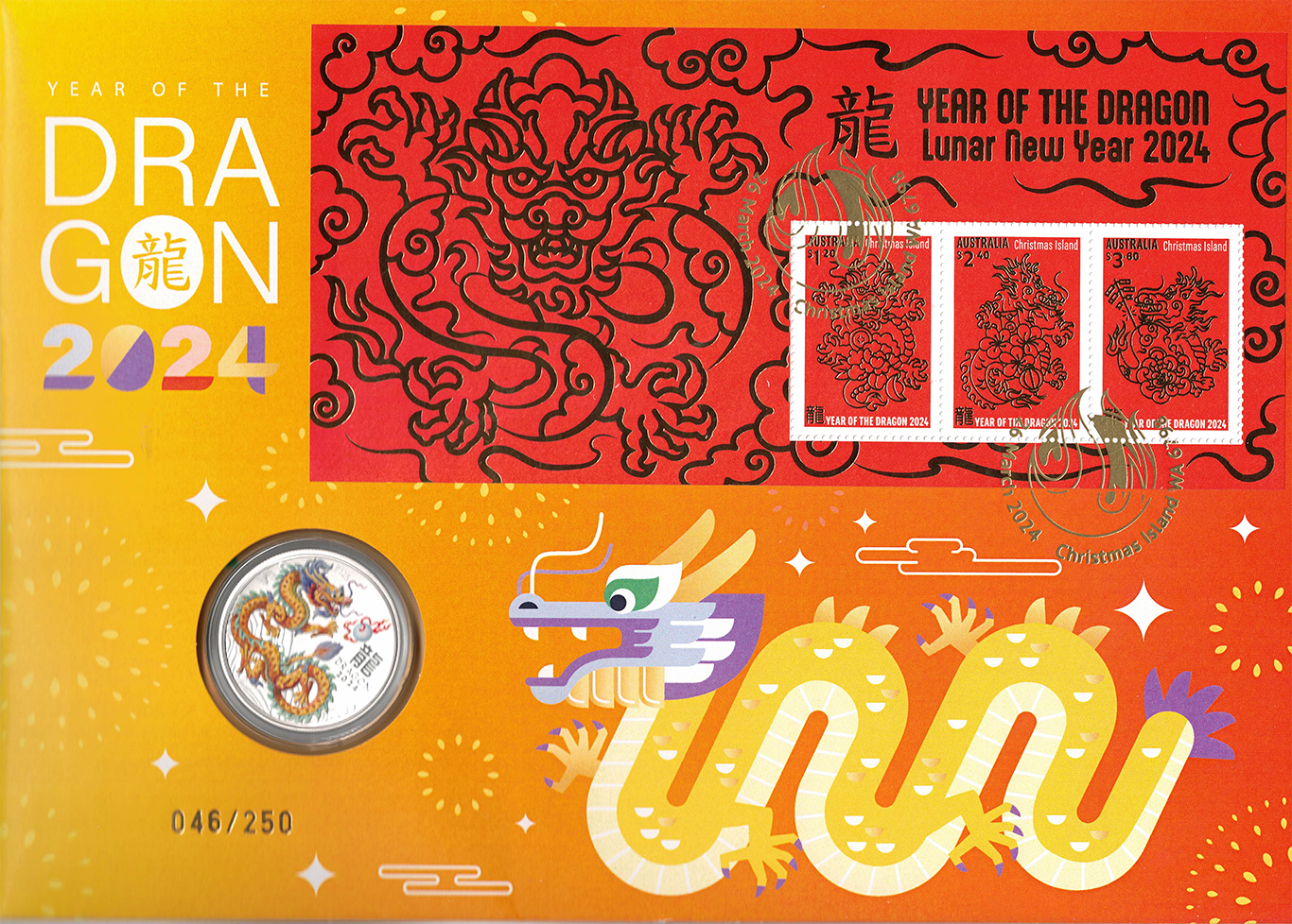 2024 Year of the Dragon Prestige PNC 1/2oz Gold Dragon Coin