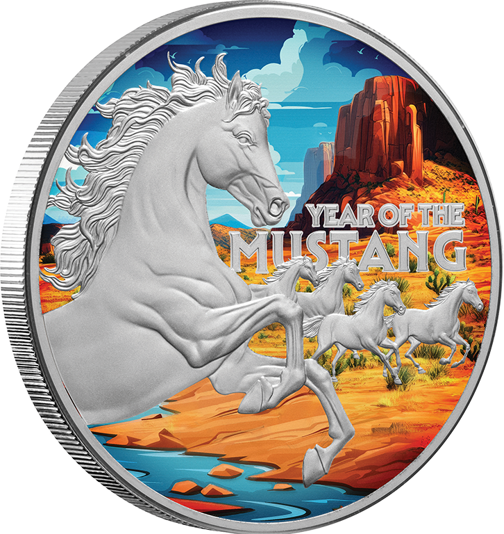 2026 $1 American Lunar Series Year of the Mustang 1 Oz Silver Proof Coin