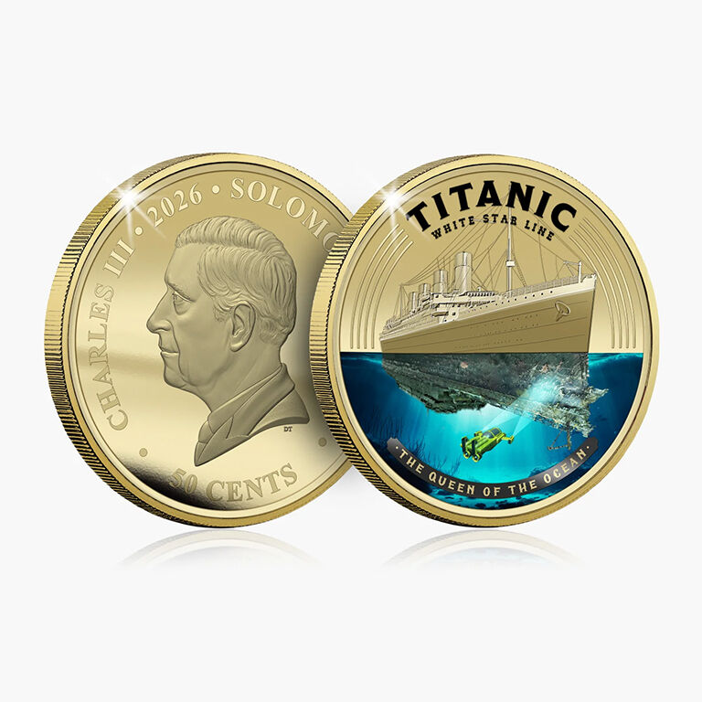 2026 50c Titanic Day Super Size Gold Luxe Edition Coin