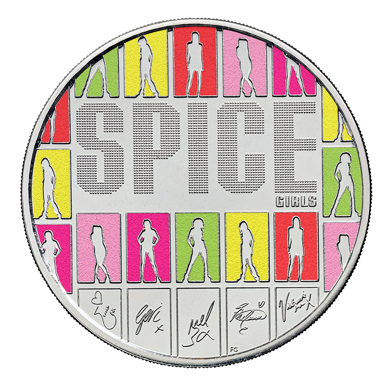 2026 £5 Spice Girls Coloured BUNC Full Set of 5