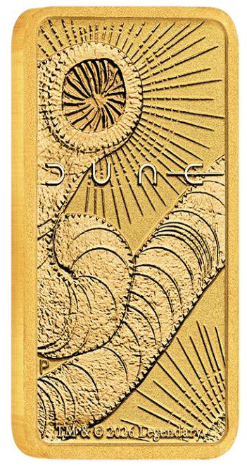 2026 Dune 1g Gold Minted Gold Bar