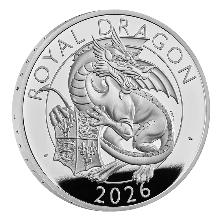 2026 £5 The Royal Tudor Beasts The Royal Dragon 1oz Silver Proof Coin