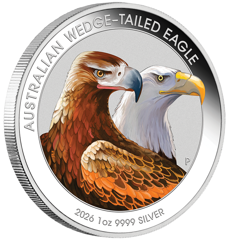 2026 $1 Australian Wedge-tailed eagle 1oz Coloured Silver Coin