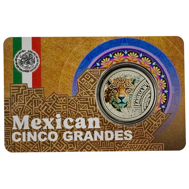 2026 Cameroon Mexican Cinco Grandes (Big 5) - Jaguar 1/4oz Silver Coin in Card