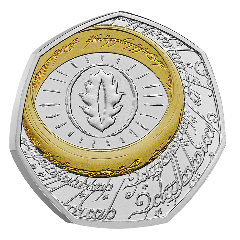 2026 50p Lord of the Rings - The One Ring Coloured BUNC Coin